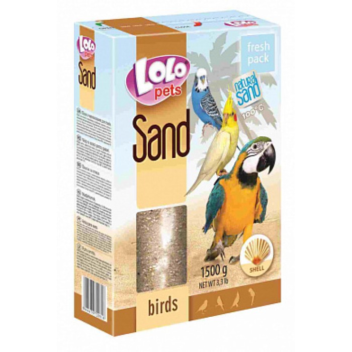 "Lolopets" Пісок для птахів з черепашками 1500г